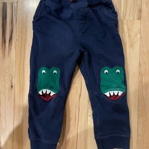 JoJo Maman Bebe Navy Joggers with Crocodile Patches